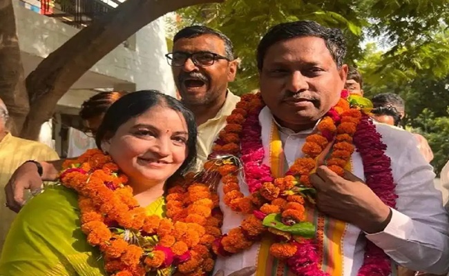 BJP MP's Wife to Contest Against Him